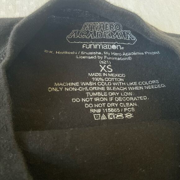 Funimation My Hero Academia Men’s Short Sleeve T-shirt size XS, Black, Horikoshi - Picture 6 of 7